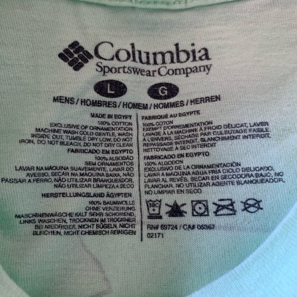Columbia PFG Men’s Light GreenT-Shirt Fishing Large - Picture 4 of 7